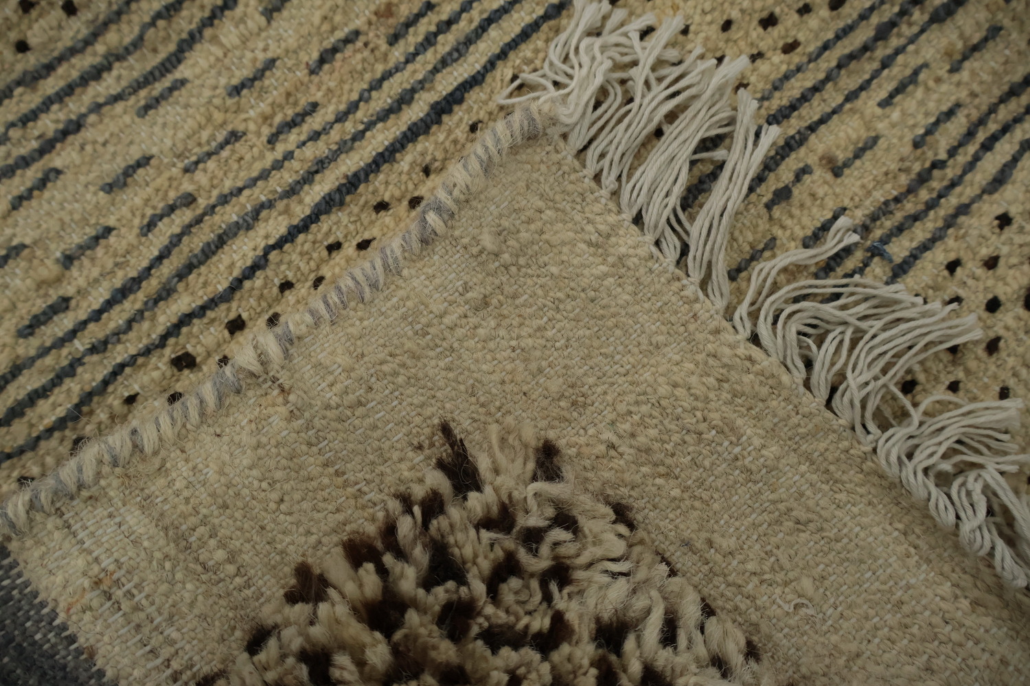 Striped Wool Moroccan Area Rug 6x8
