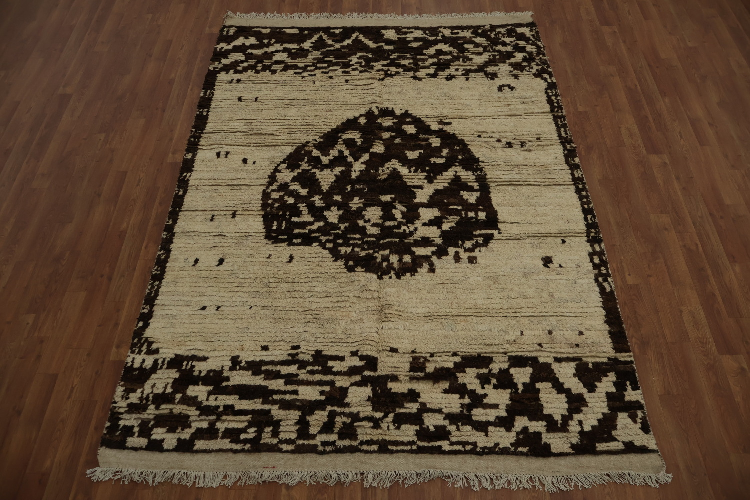Cultural Flair Authentic Earth-Toned Moroccan Area Rug 6x8