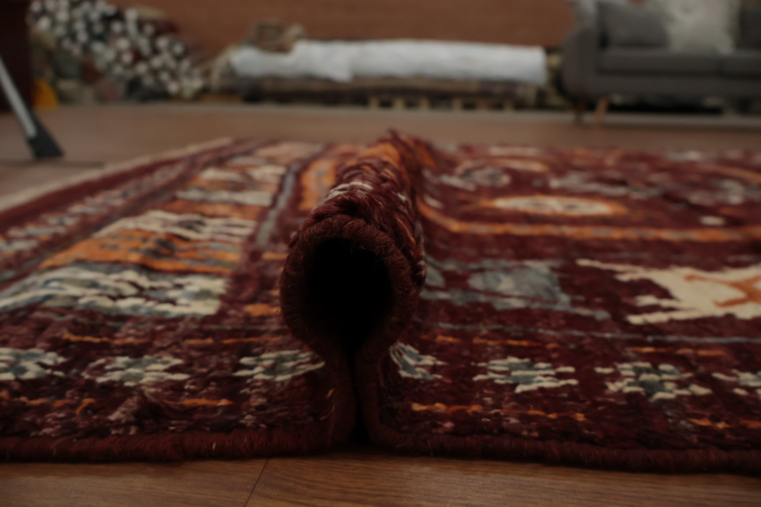 Geometric Moroccan Wool Area Rug 6x8