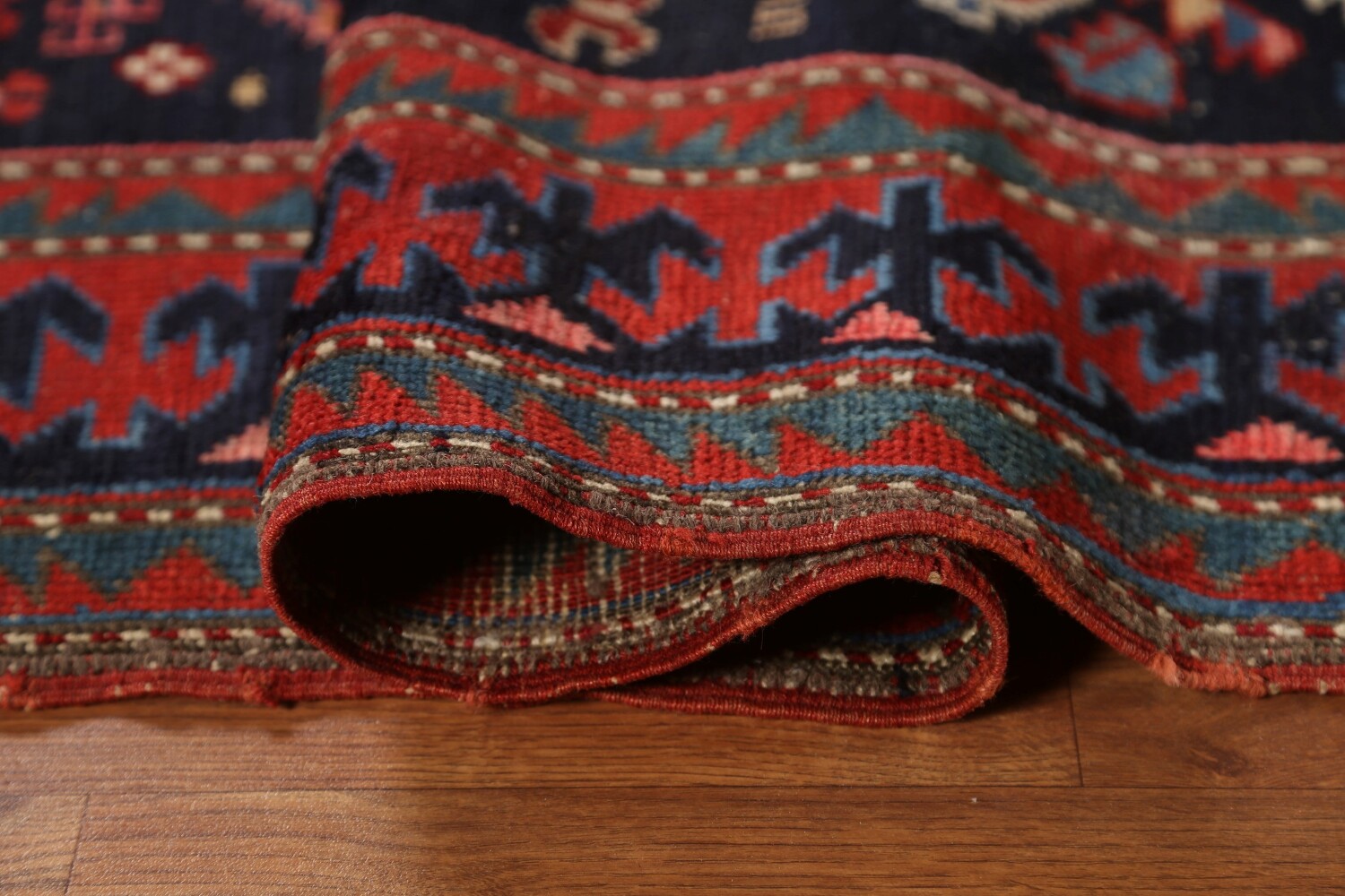 Pre-1900 Antique Caucasian Vegetable Dye Area Rug 4x6