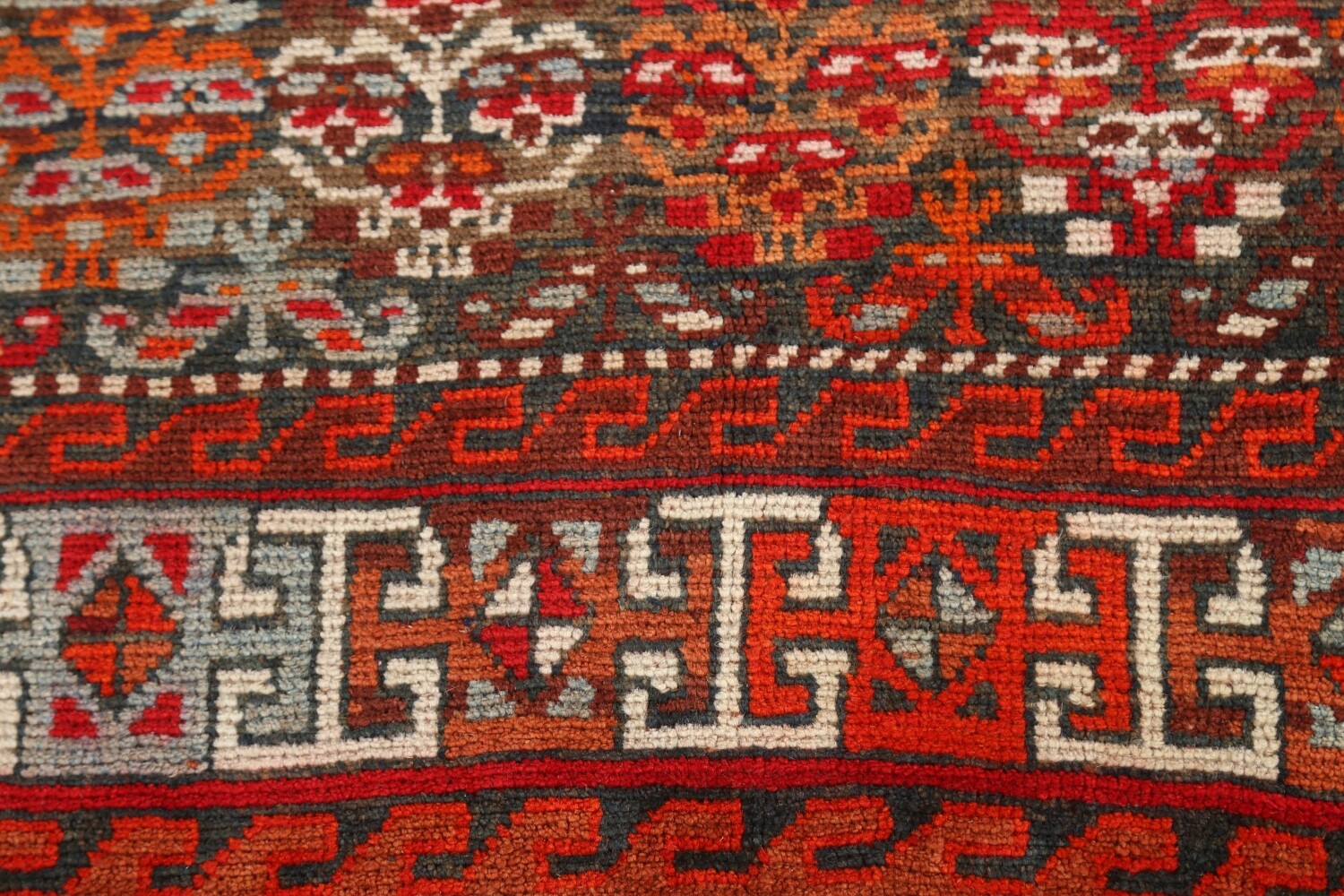 Pre-1900 Antique Kazak Vegetable Dye Oriental Rug 4x7