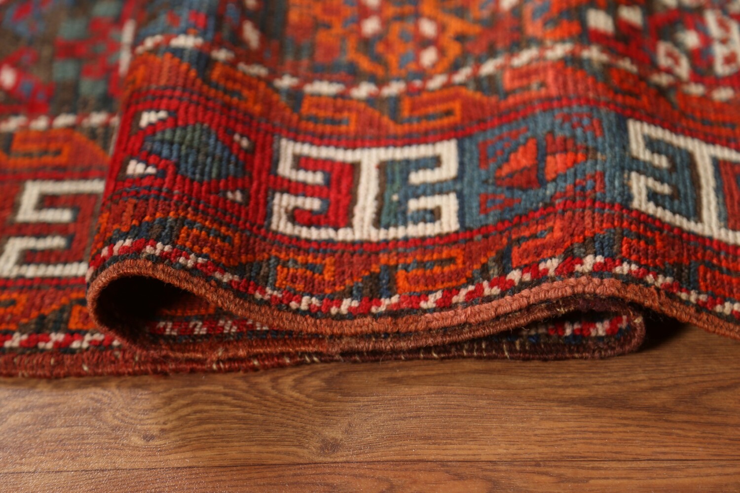 Pre-1900 Antique Kazak Vegetable Dye Oriental Rug 4x7