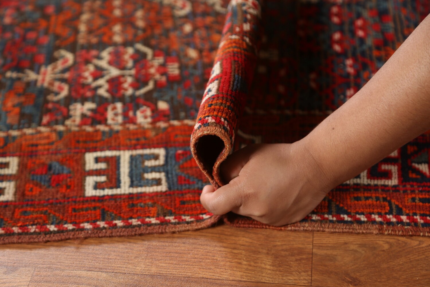 Pre-1900 Antique Kazak Vegetable Dye Oriental Rug 4x7