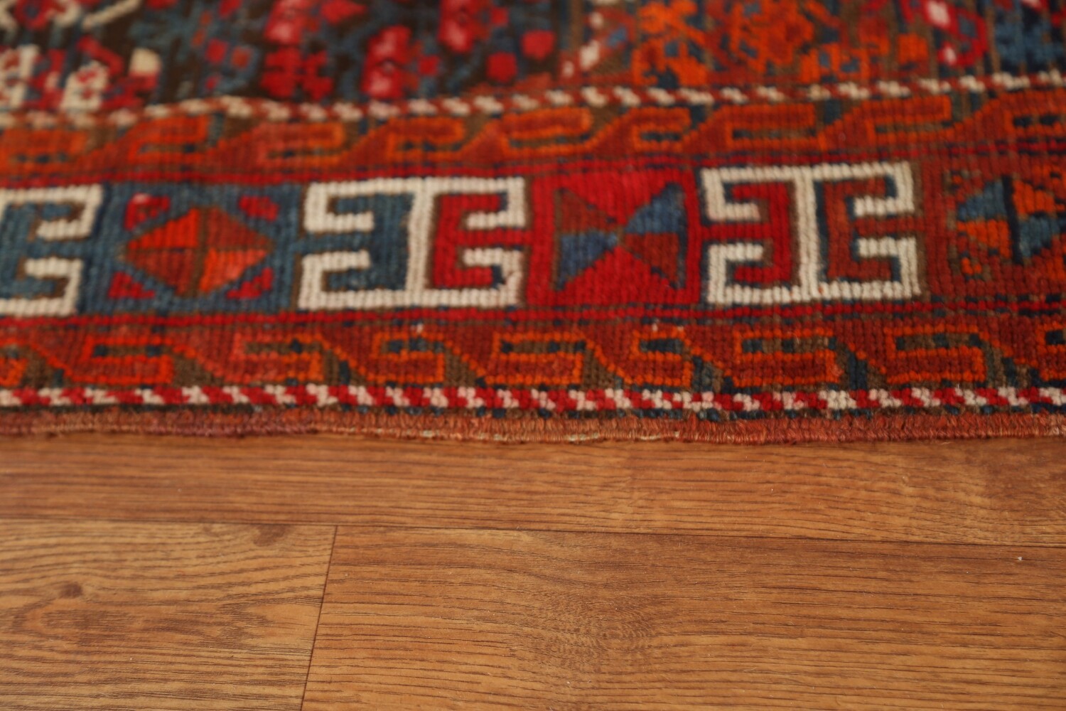 Pre-1900 Antique Kazak Vegetable Dye Oriental Rug 4x7