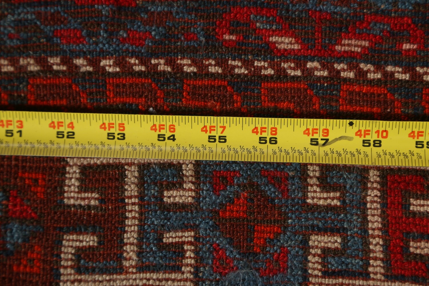 Pre-1900 Antique Kazak Vegetable Dye Oriental Rug 4x7