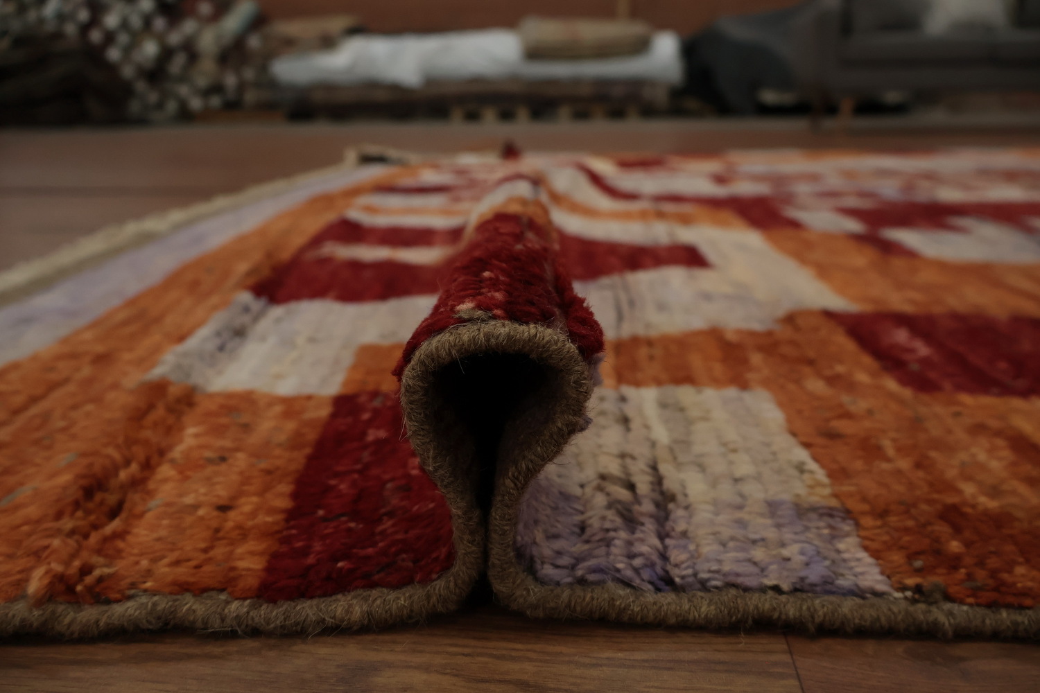 Vibrant Pattern and Earthy Colors Moroccan Area Rug 8x10