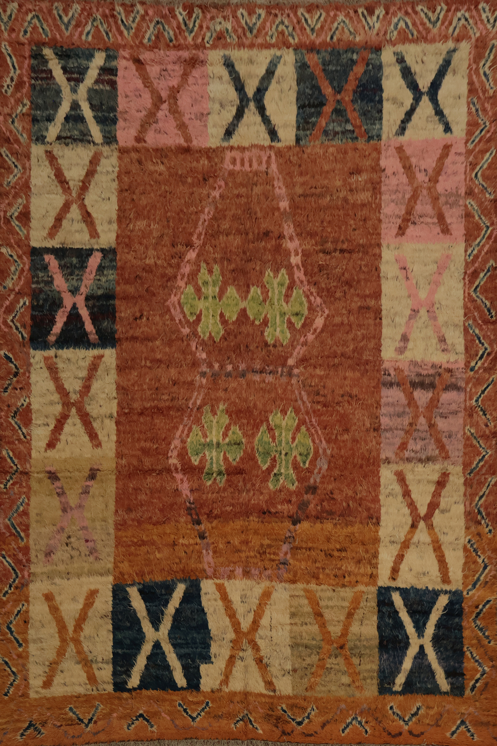 Colorful Moroccan Berber Area Rug 10x13 for Eclectic Interior Design
