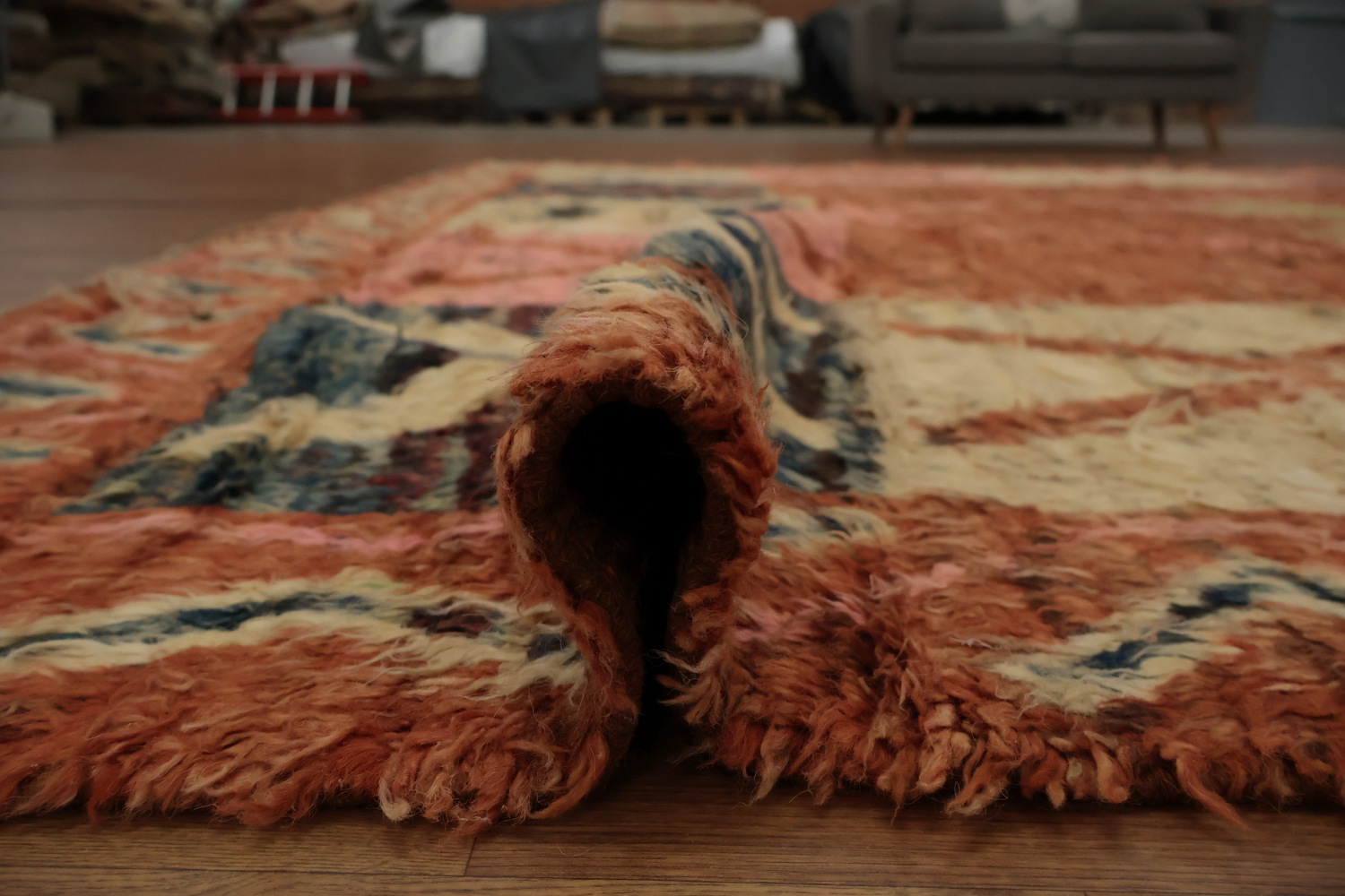 Colorful Moroccan Berber Area Rug 10x13 for Eclectic Interior Design