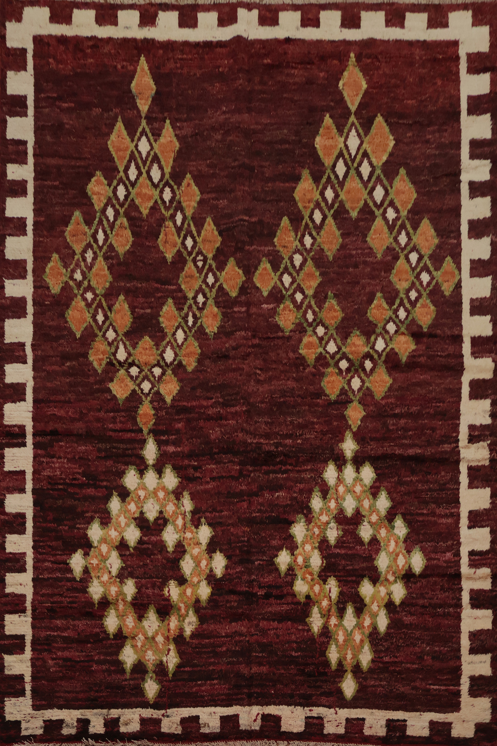 Handcrafted Moroccan Area Rug 7x10 with Eye-Catching Geometric Patterns