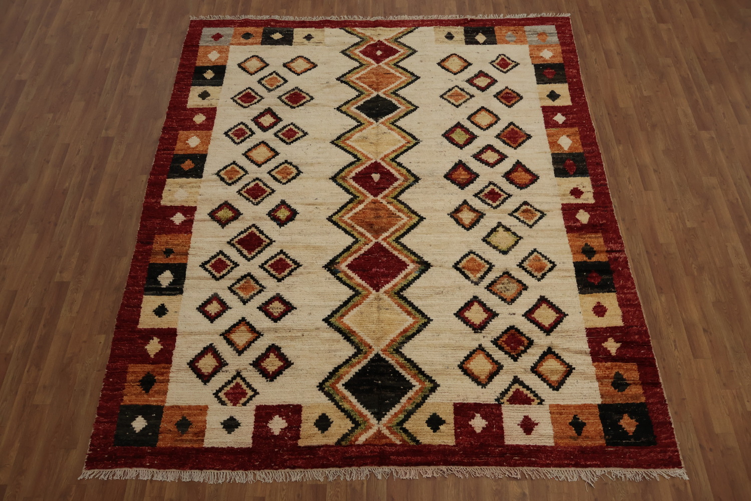 Charming Folk Art-Inspired Moroccan Area Rug 8x10 for Cozy Spaces