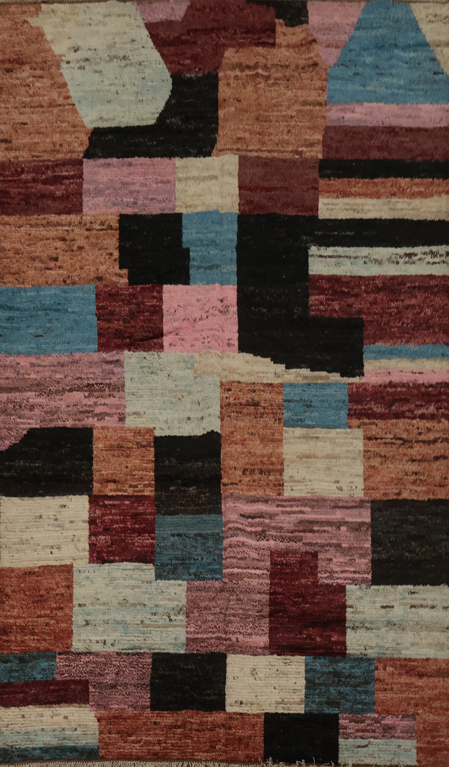 Geometric Moroccan Wool Area Rug 6x10
