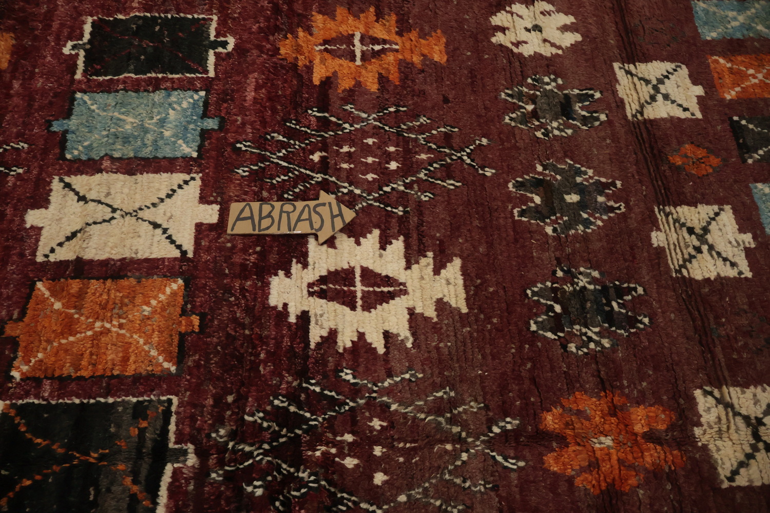 Artisanal Moroccan Wool Area Rug 6x10 in Rich Earthy Tones