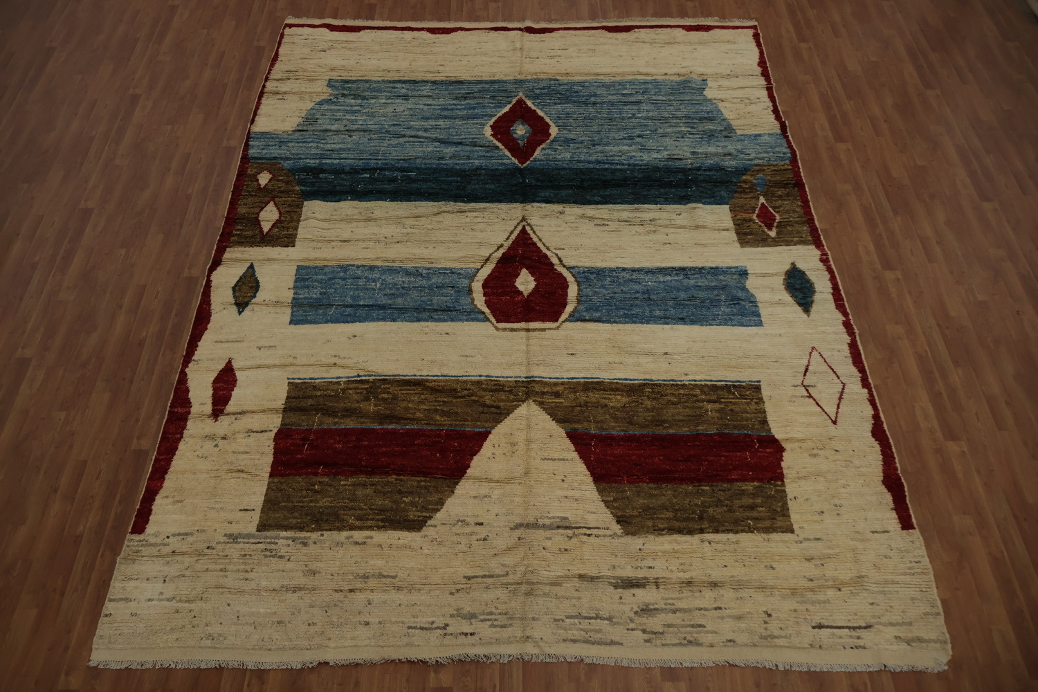 Rustic Geometric Moroccan Large Area Rug 10x14 Adds Warmth to Room