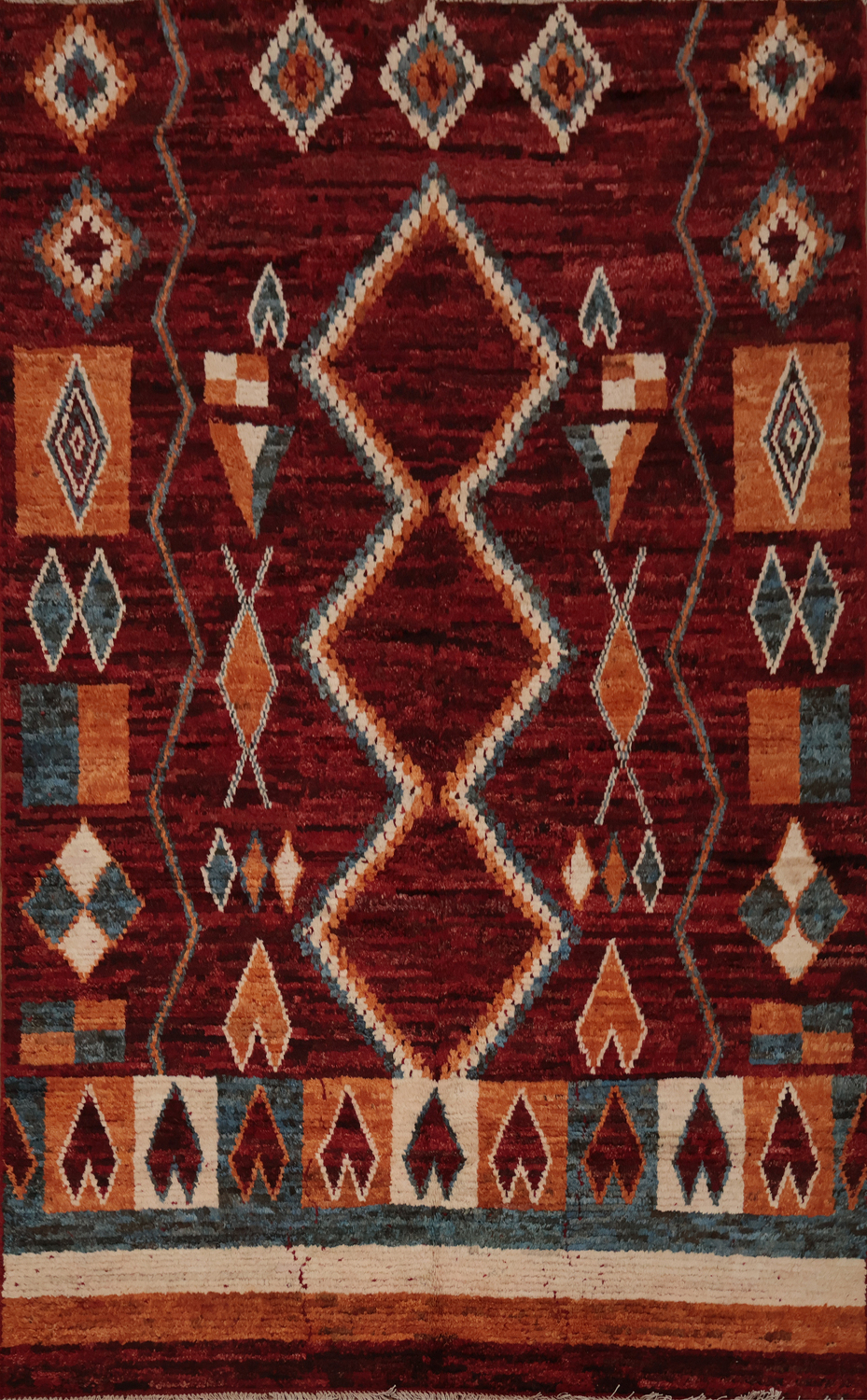 Warm and Elegant Tribal Moroccan Area Rug 6x9 for a Statement Look