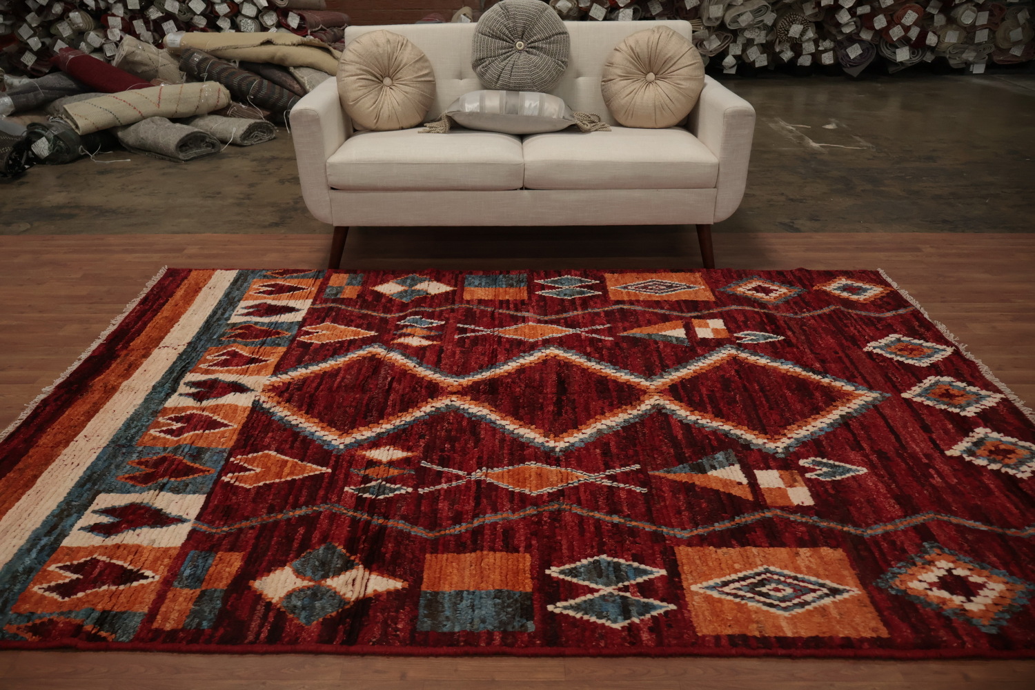 Warm and Elegant Tribal Moroccan Area Rug 6x9 for a Statement Look