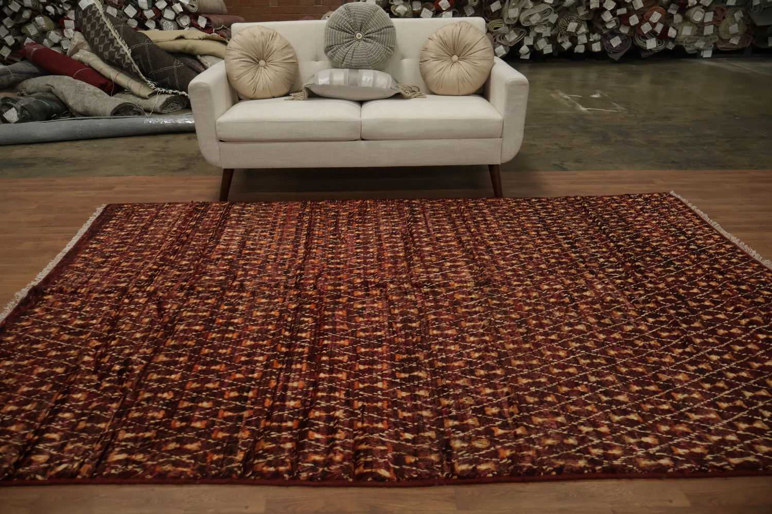Earthy Colored Moroccan Area Rug 7x10 for Elegant Decor