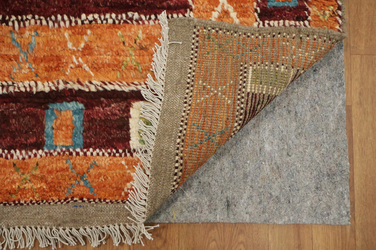 6'x10' Handmade Tribal-Inspired Moroccan Rug in Warm, Multicolored Design