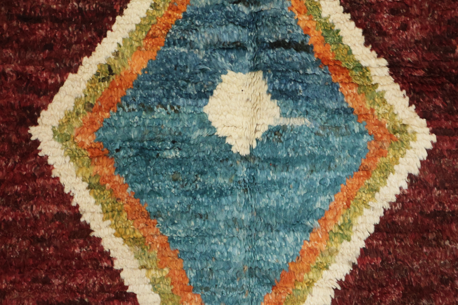 6'x10' Handmade Tribal-Inspired Moroccan Rug in Warm, Multicolored Design