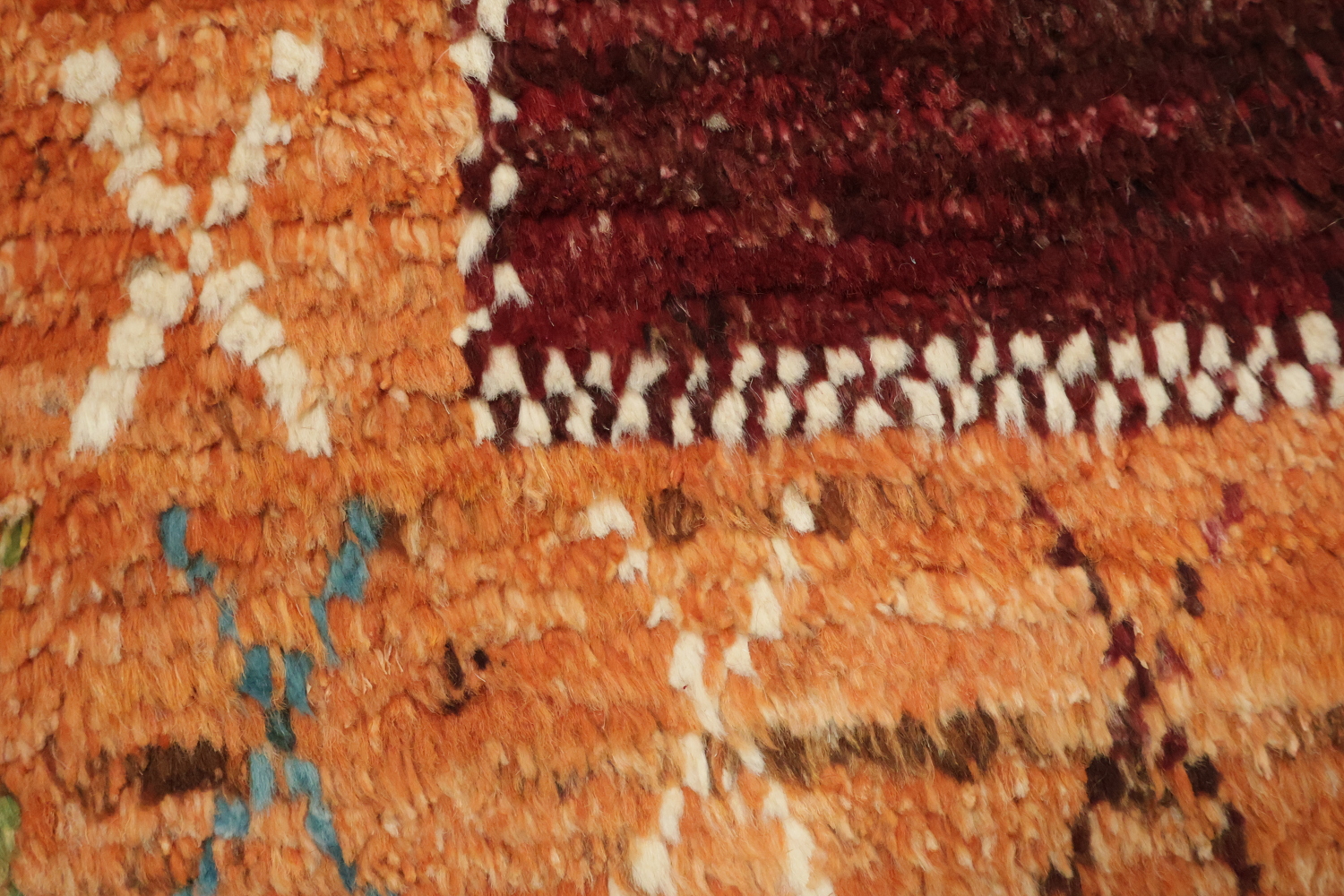 6'x10' Handmade Tribal-Inspired Moroccan Rug in Warm, Multicolored Design