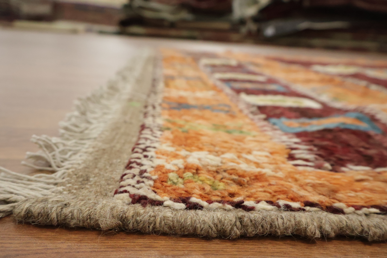 6'x10' Handmade Tribal-Inspired Moroccan Rug in Warm, Multicolored Design