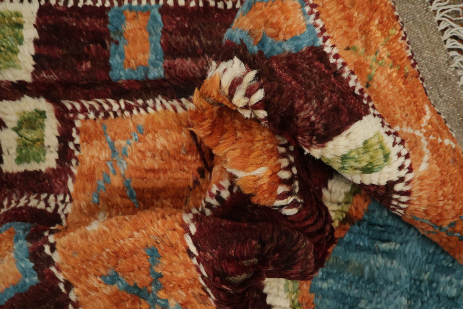 6'x10' Handmade Tribal-Inspired Moroccan Rug in Warm, Multicolored Design