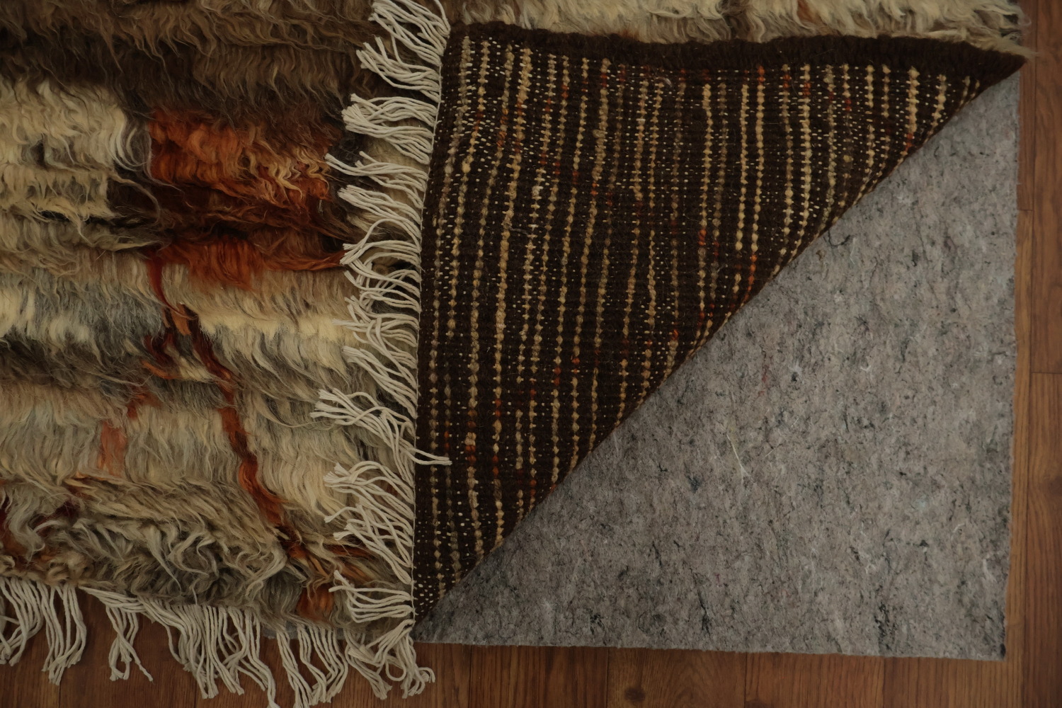 Handcrafted Moroccan Area Rug 8x10 with Bold Diamond Geometries