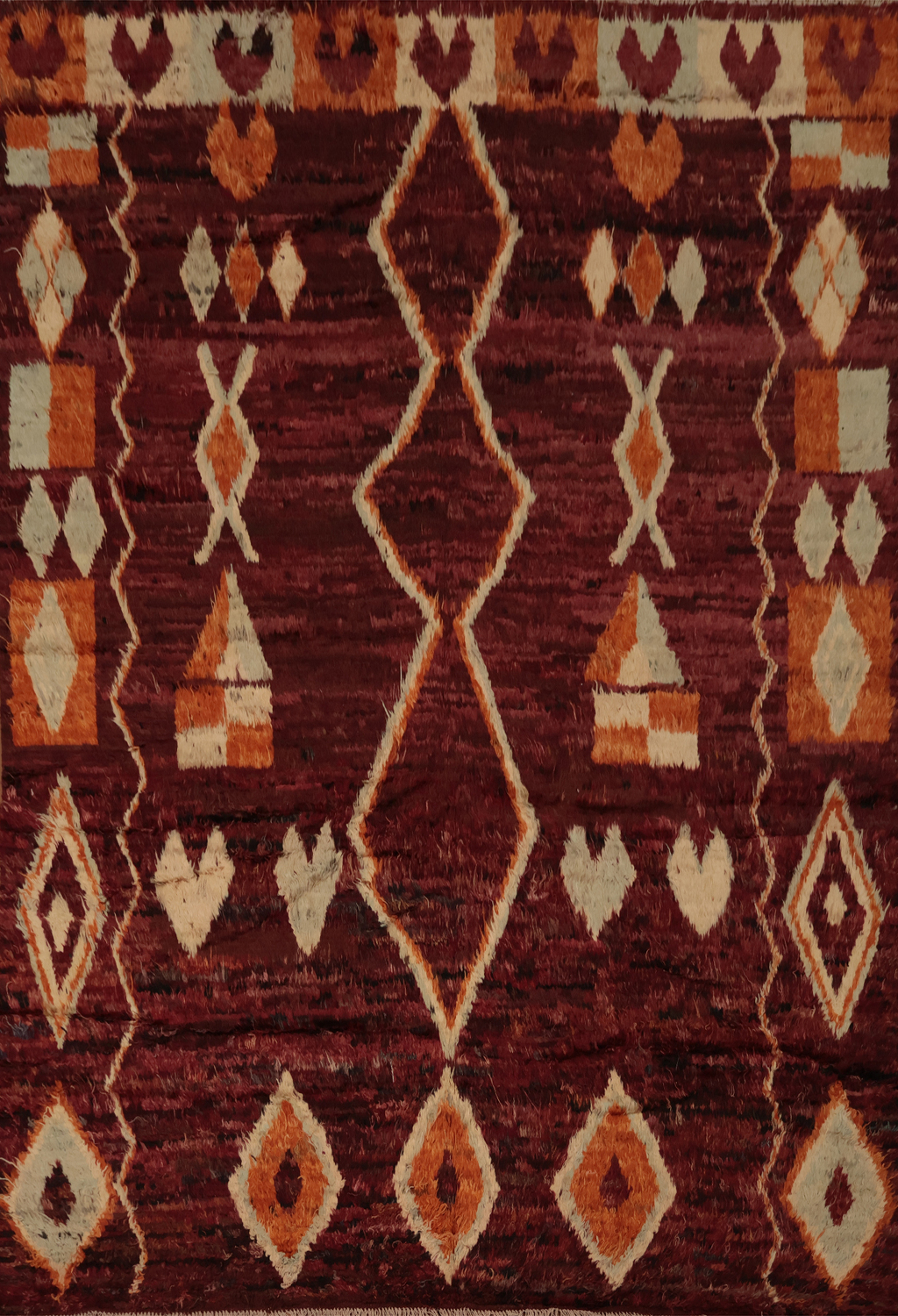 Geometric Moroccan Wool Area Rug 8x10