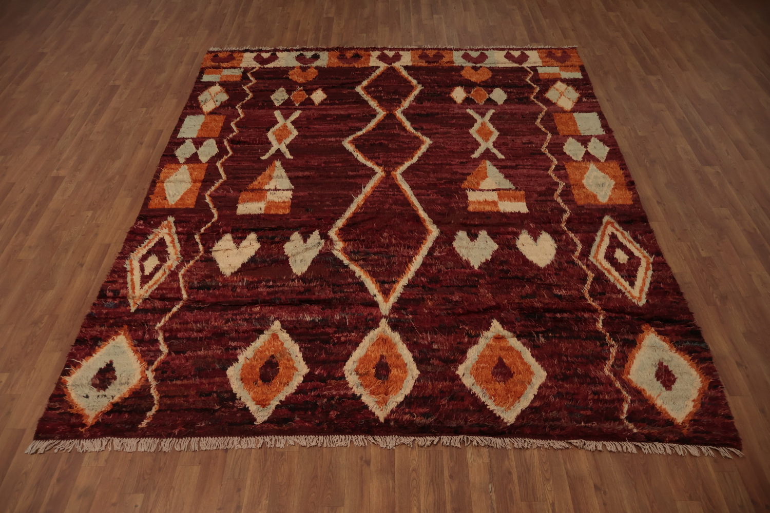 Geometric Moroccan Wool Area Rug 8x10