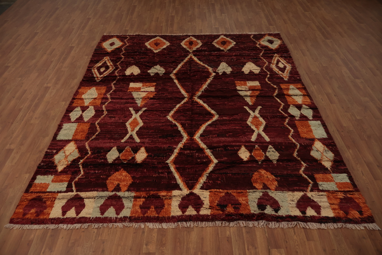 Geometric Moroccan Wool Area Rug 8x10