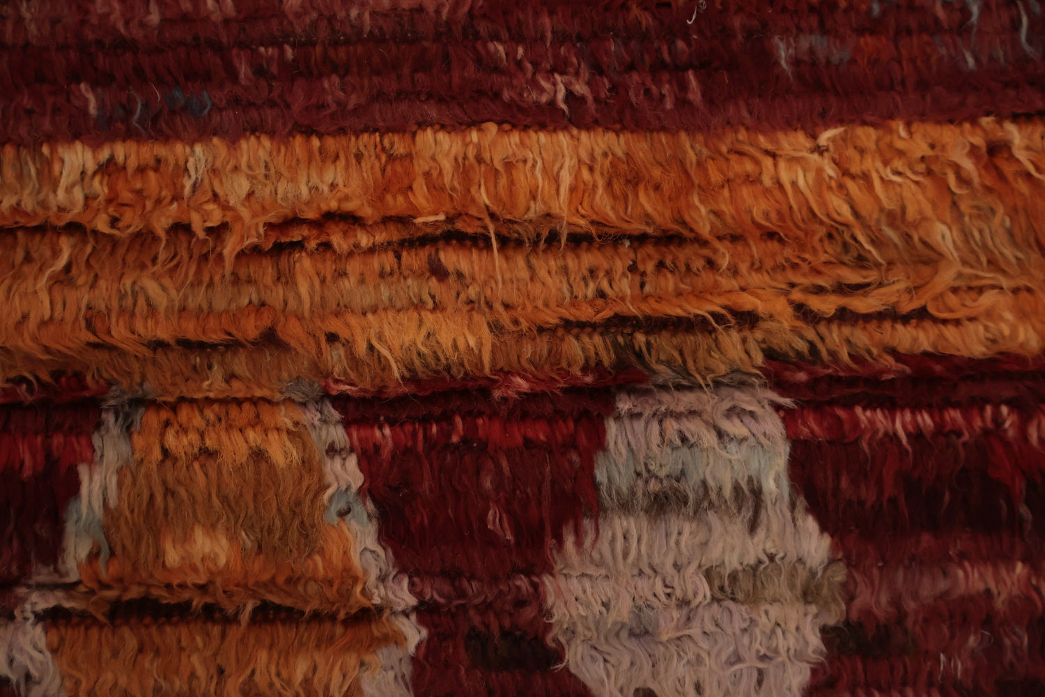 Stunning Artisanal Moroccan Area Rug 9x12 Deep Rich Hues and Unique Design