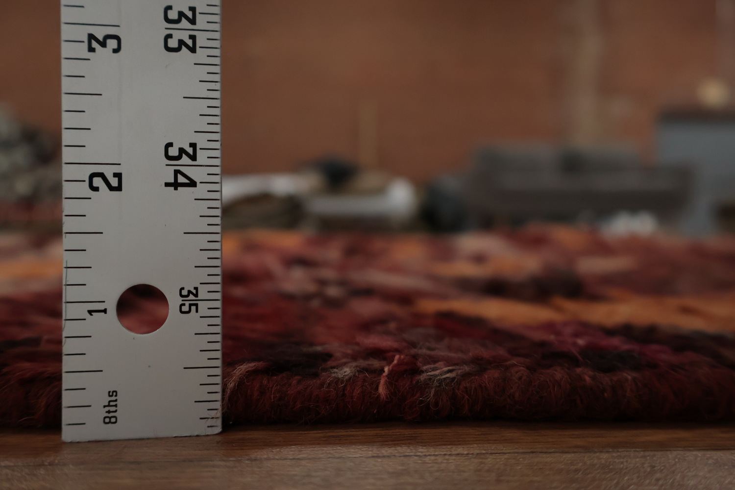 Stunning Artisanal Moroccan Area Rug 9x12 Deep Rich Hues and Unique Design