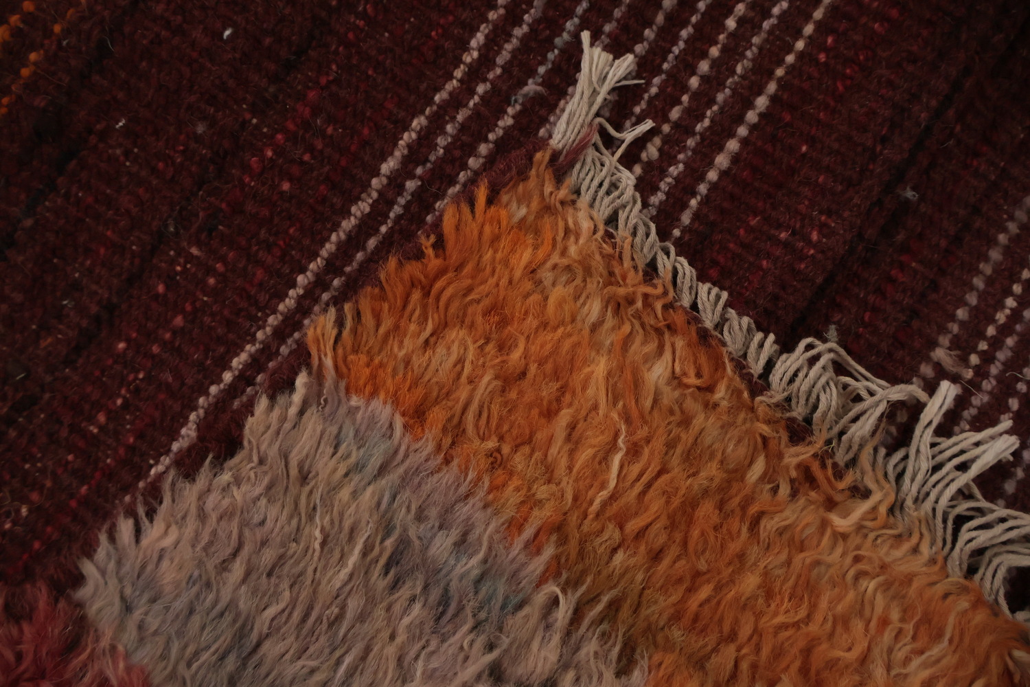 Stunning Artisanal Moroccan Area Rug 9x12 Deep Rich Hues and Unique Design