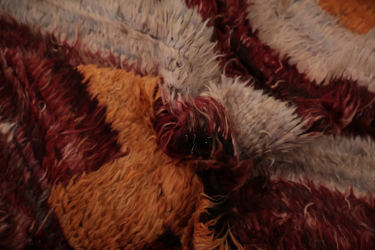 Stunning Artisanal Moroccan Area Rug 9x12 Deep Rich Hues and Unique Design