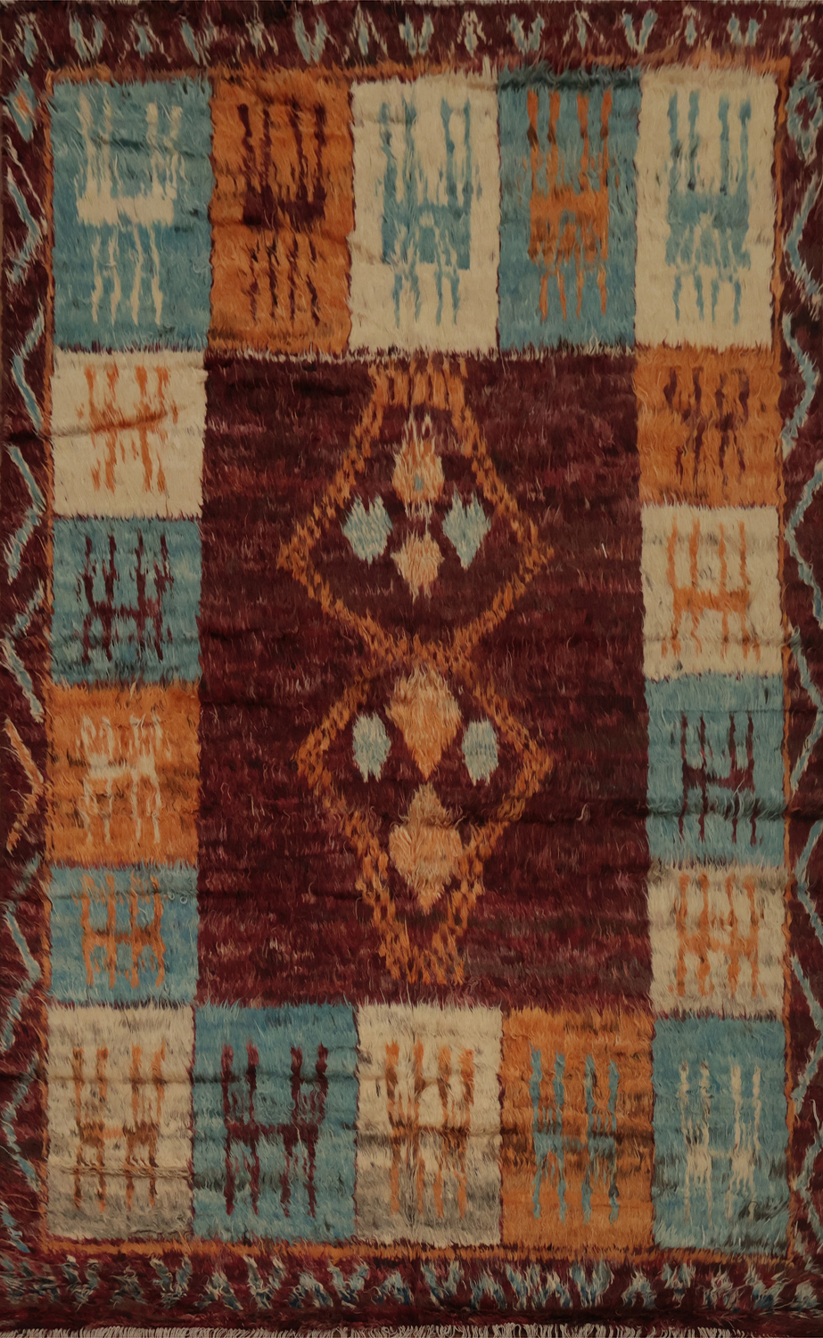 Tribal Moroccan Berber Area Rug 7x10