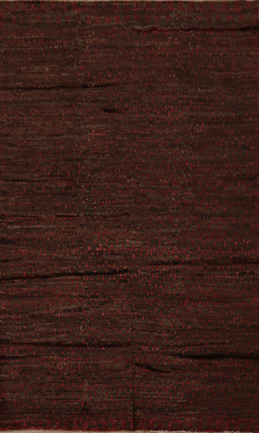 Dark Brown Moroccan Wool Area Rug 6x10