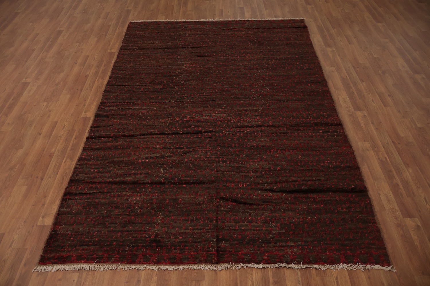 Dark Brown Moroccan Wool Area Rug 6x10