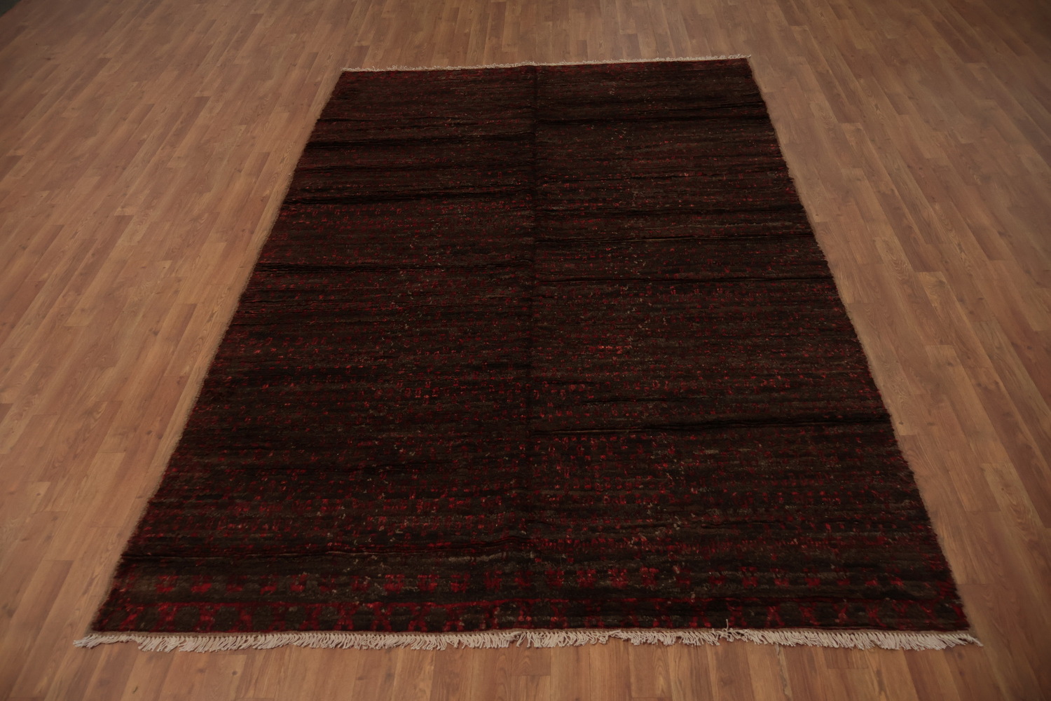Dark Brown Moroccan Wool Area Rug 6x10