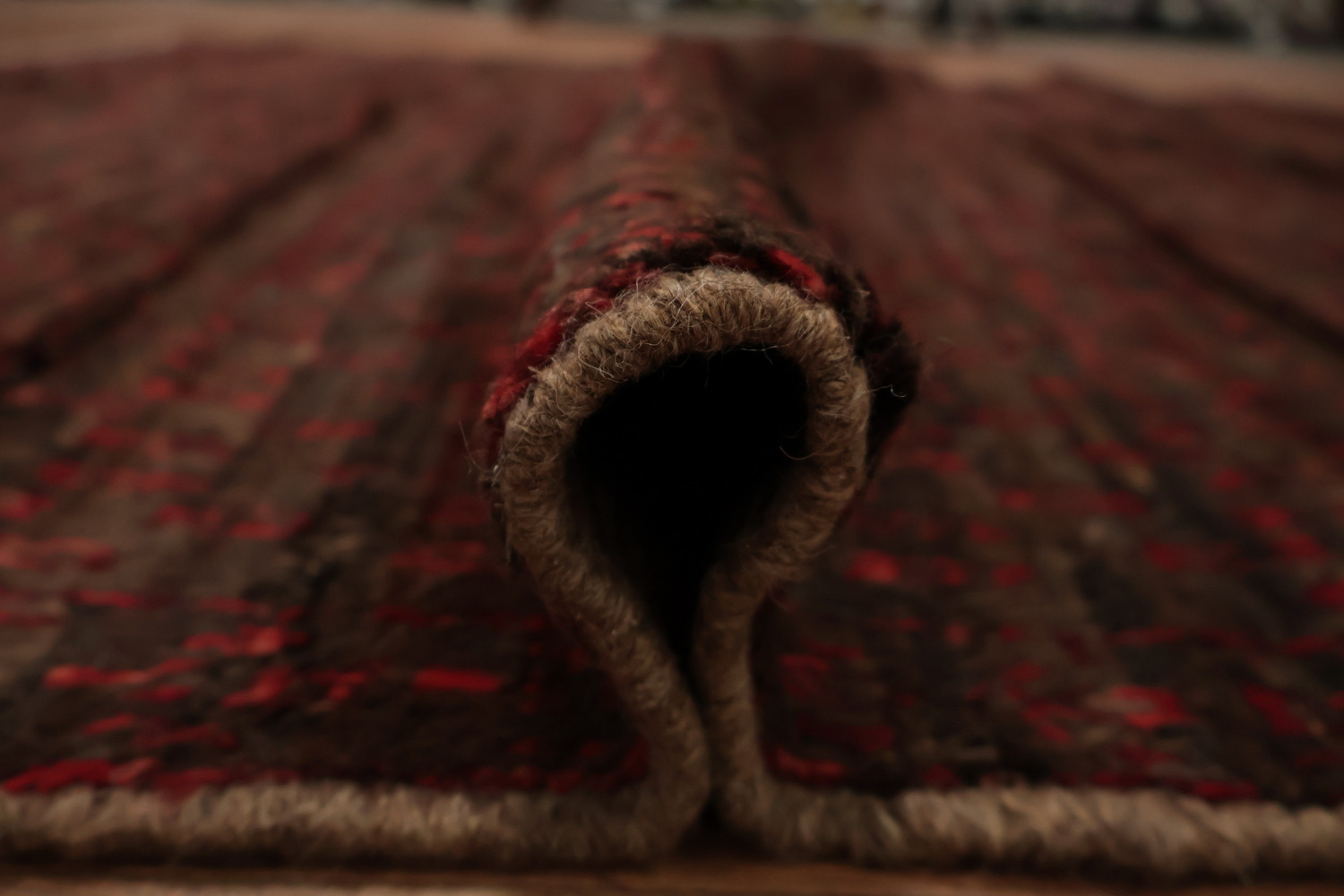 Dark Brown Moroccan Wool Area Rug 6x10