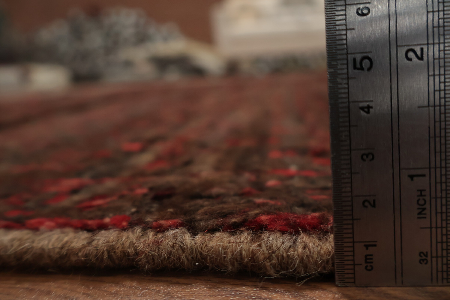 Dark Brown Moroccan Wool Area Rug 6x10