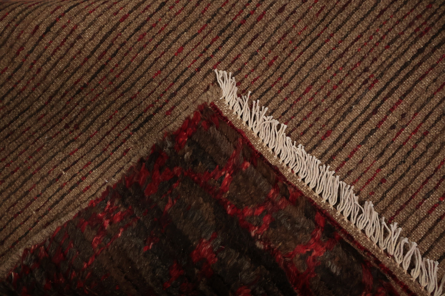 Dark Brown Moroccan Wool Area Rug 6x10