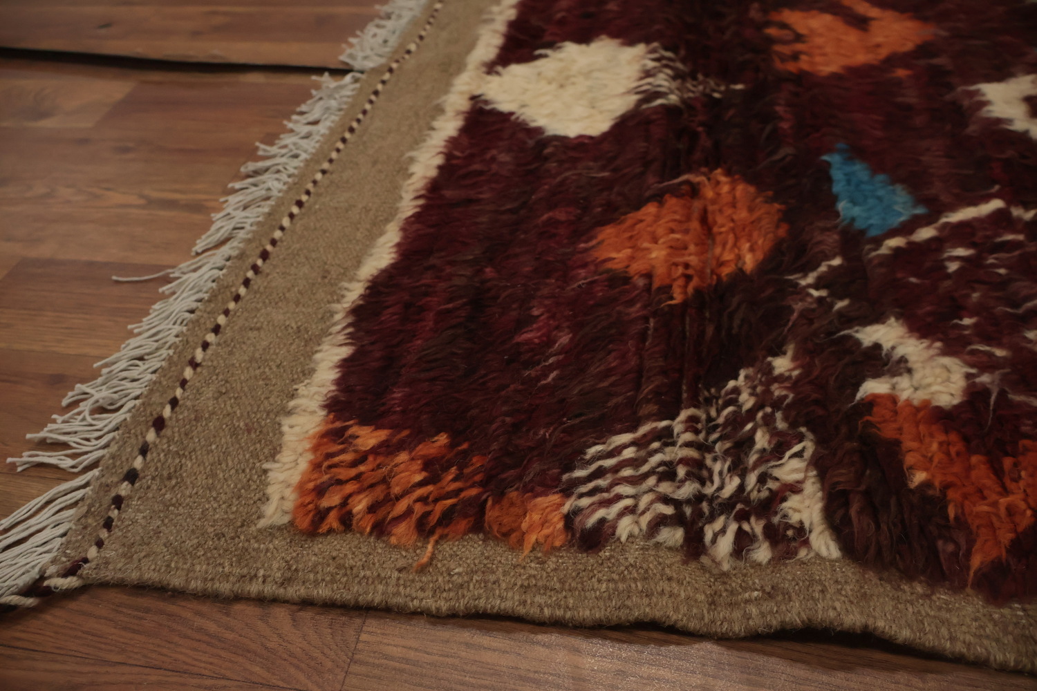Artisanal Geometric Moroccan Area Rug 8x10 with Vibrant Patterns
