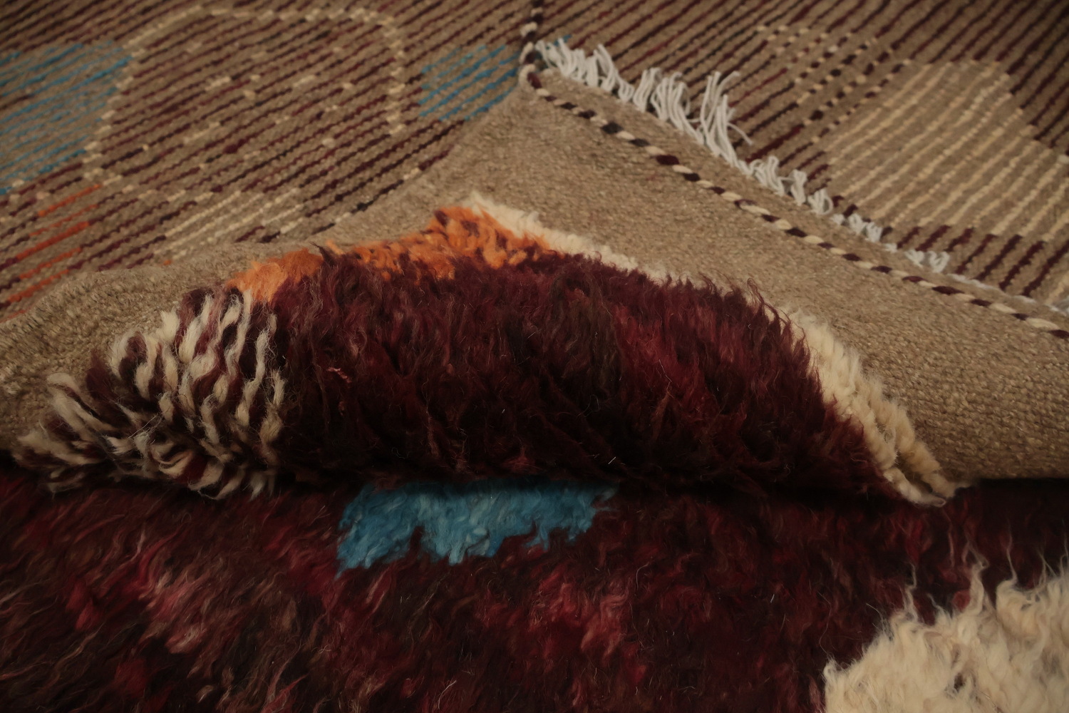 Artisanal Geometric Moroccan Area Rug 8x10 with Vibrant Patterns