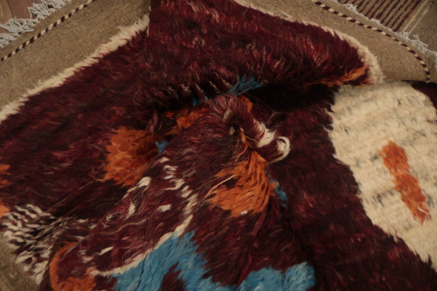 Artisanal Geometric Moroccan Area Rug 8x10 with Vibrant Patterns