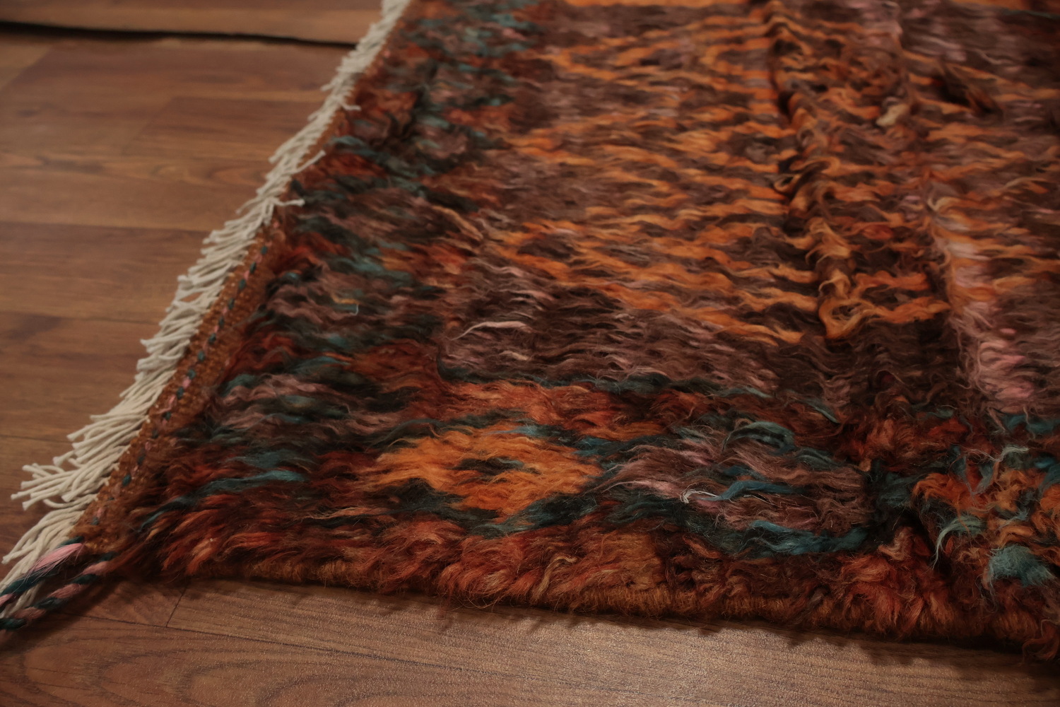 Geometric Wool Moroccan Area Rug 7x10