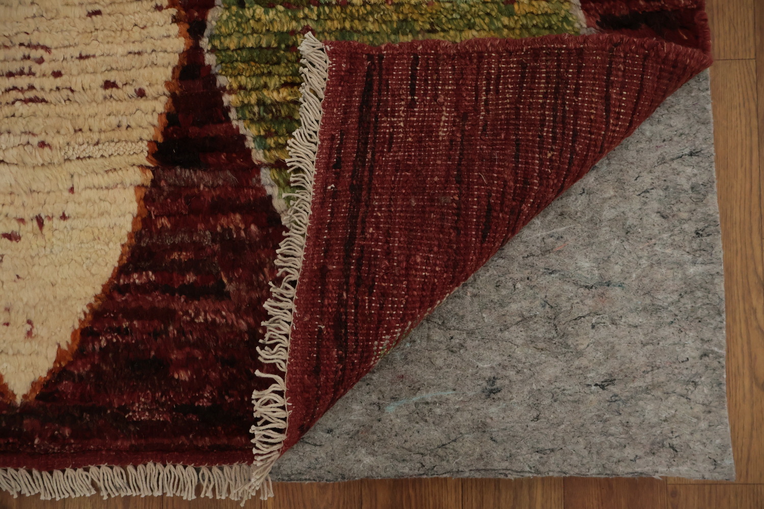 Elegant Rustic Moroccan Area Rug 10x13 with Geometric Diamond Motifs