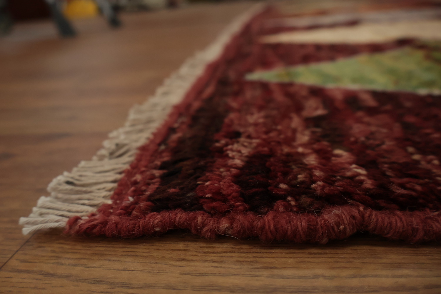 Elegant Rustic Moroccan Area Rug 10x13 with Geometric Diamond Motifs