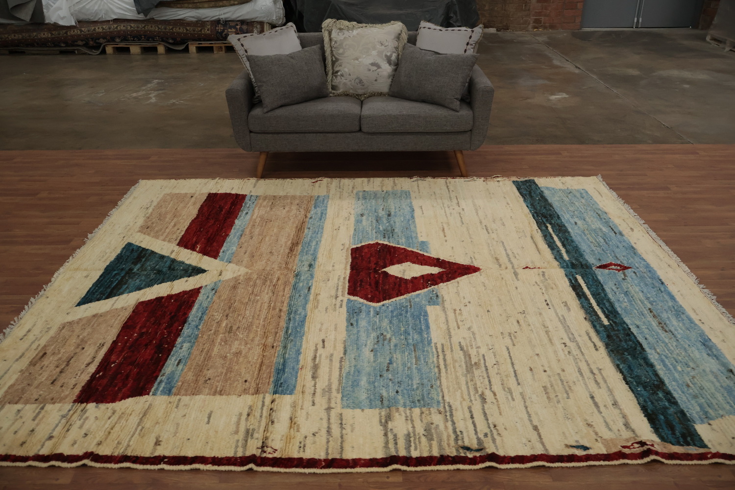 Art Inspired High-Quality Woolen Moroccan Wool Area Rug 8x10