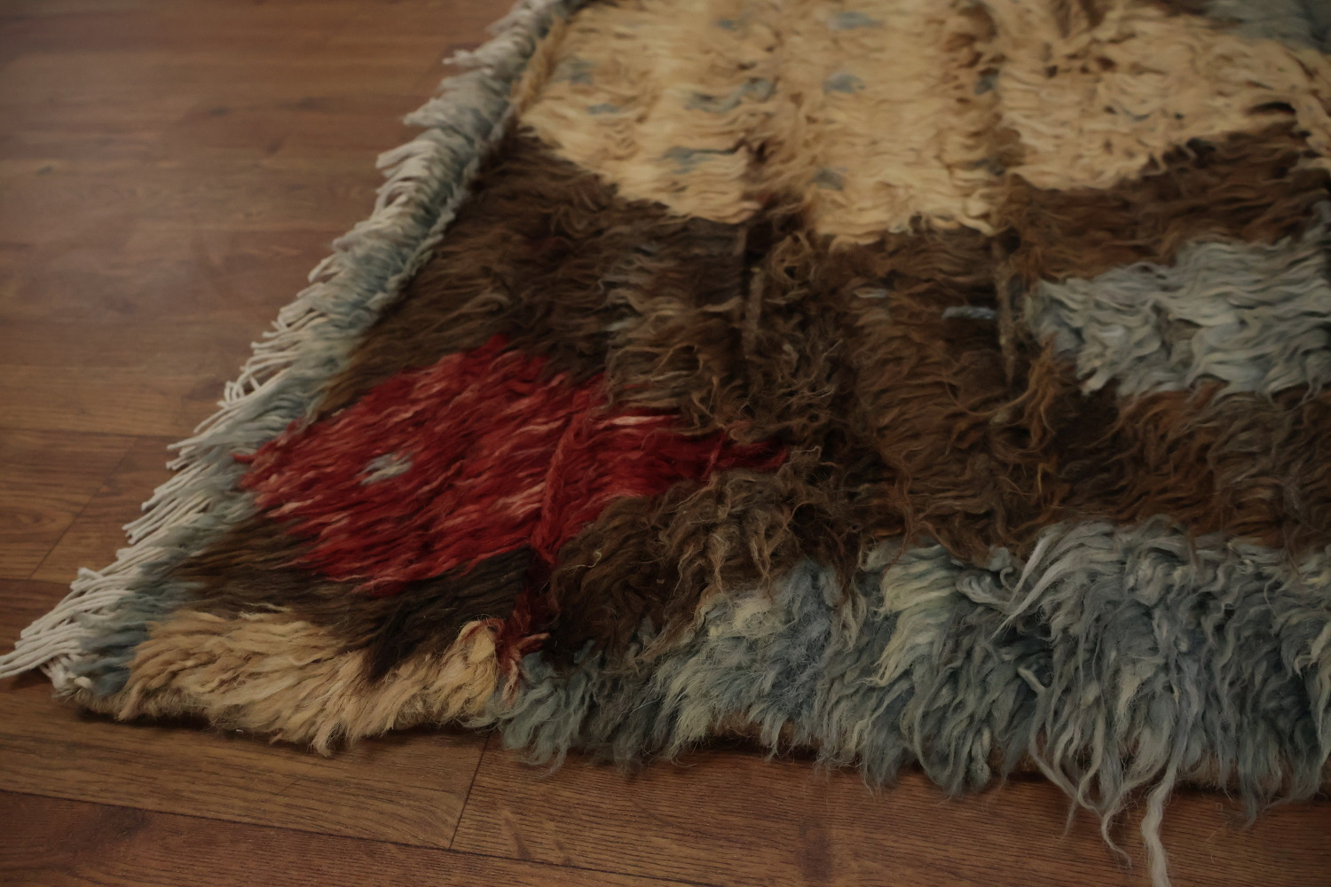 Moroccan Berber Area Rug 8x10 Featuring Timeless Diamond Motifs