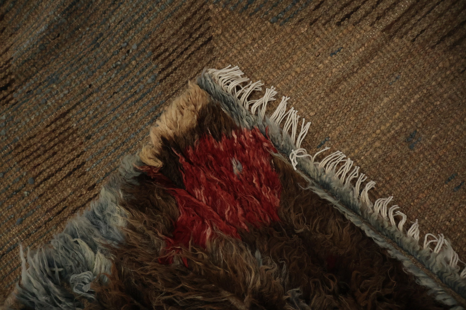 Moroccan Berber Area Rug 8x10 Featuring Timeless Diamond Motifs