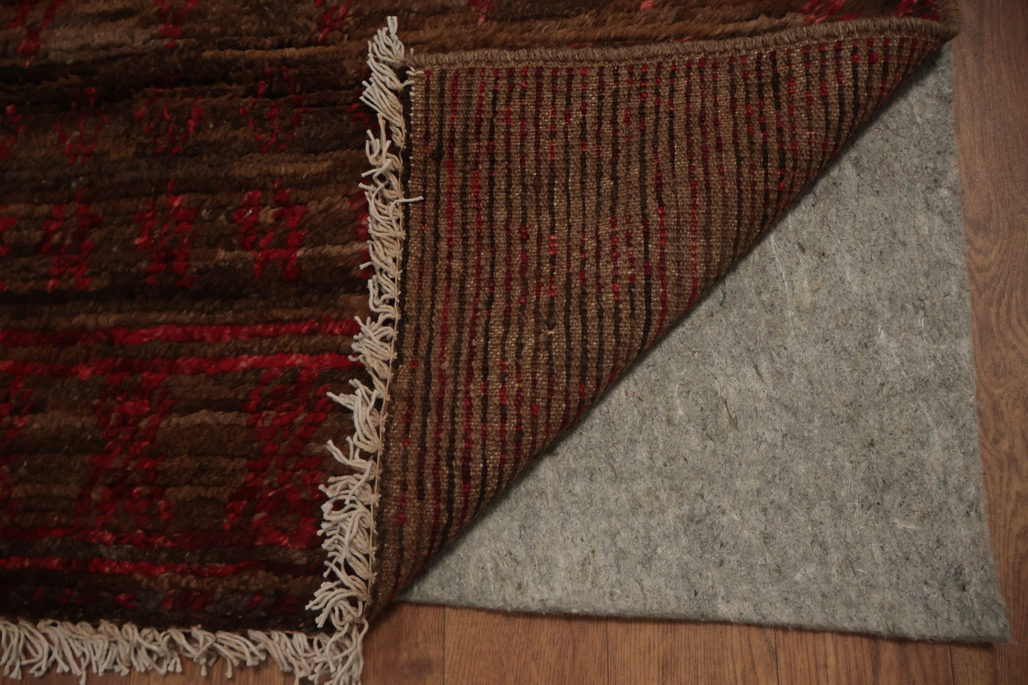 Brown Wool Moroccan Oriental Area Rug 6x8
